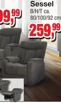 Möbelfundgrube Garnitur Serio dunkelgrau Sessel Angebot