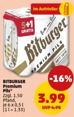 PENNY BITBURGER Premium Pils Angebot