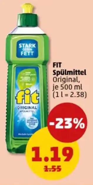 PENNY FIT Spülmittel Original Angebot