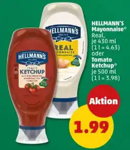 PENNY HELLMANN'S Mayonnaise oder Tomato Ketchup Angebot
