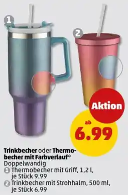PENNY Trinkbecher oder Thermo- becher mit Farbverlauf Angebot