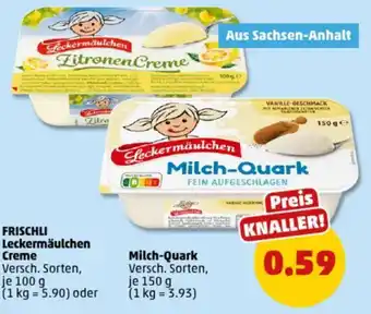 PENNY FRISCHLI Leckermäulchen Creme/ Milch-Quark Angebot