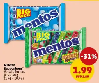 PENNY MENTOS Kaubonbons Angebot