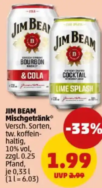 PENNY JIM BEAM Mischgetränk Angebot