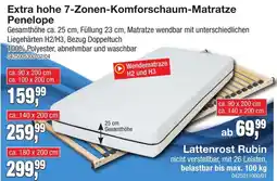 Möbelfundgrube Extra hohe 7-Zonen-Komforschaum-Matratze Penelope Angebot
