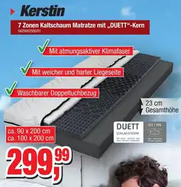 Möbelfundgrube Kerstin 7 Zonen Kaltschaum Matratze mit „,DUETT"-Kern Angebot