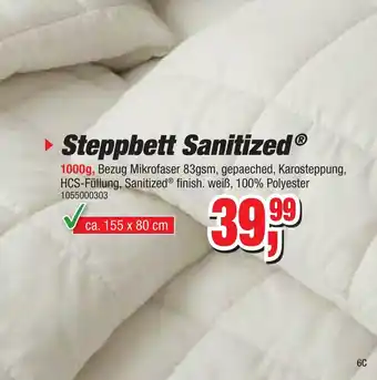 Möbelfundgrube Steppbett Sanitized Angebot