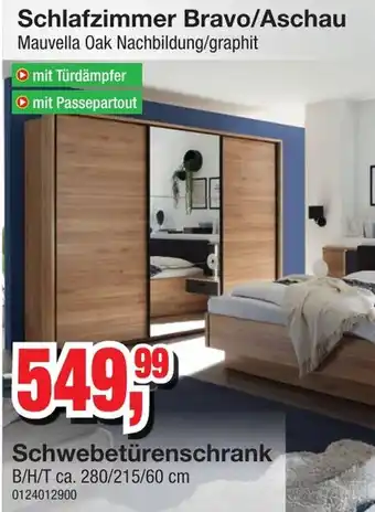 Möbelfundgrube Schlafzimmer Bravo/Aschau Schwebetürenschrank Angebot