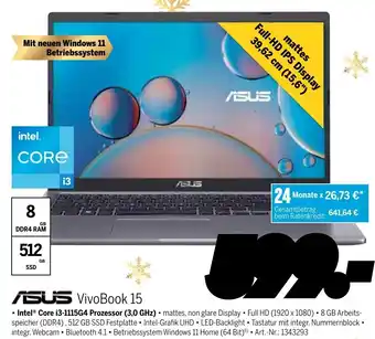 MEDIMAX Asus ViviBook 15 Angebot