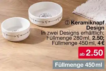 Woolworth Keramiknapf Design Angebot