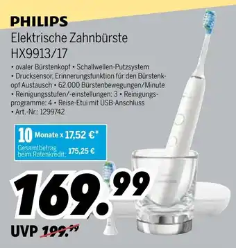 MEDIMAX Philips Elektrische Zahnbürste HX9913/17 Angebot