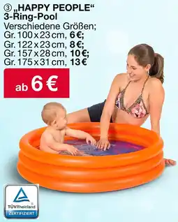 Woolworth HAPPY PEOPLE 3-Ring-Pool Angebot