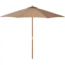 Netto Marken-Discount Outsunny Sonnenschirm Bambus, Polyester, Pappelholz Angebot