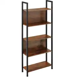 Netto Marken-Discount tectake Regal, Industrial Style, 5 Ebenen, 2 Rückwände, inklusive Kippschutz, 62 x 24 x 165,5 cm Angebot