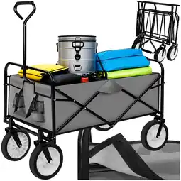 Netto Marken-Discount tectake Bollerwagen, faltbar, abnehmbarer Stoffeinsatz mit 2 Netztaschen, Belastbarkeit 80 kg Angebot