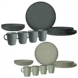 Netto Marken-Discount BRUNNER Campinggeschirr Set Lunch Box RPET Tierra Camping Teller Schüssel 12 tlg Farbe: Hellgrün Angebot