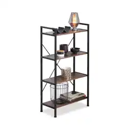 Netto Marken-Discount tectake Regal, Industrial Style, mit 4 Ebenen, inklusive Kippschutz, 67,5 x 31,5 x 121,5 cm Angebot