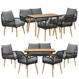 Netto Marken-Discount Swing&Harmonie Gartenmöbel Lounge-Set „Sienna“ für 6 Personen - anthrazit/holz Angebot