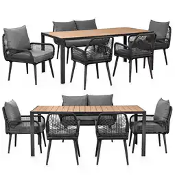Netto Marken-Discount Swing&Harmonie Gartenmöbel Lounge-Set „SiennaXL“ für 6 Personen - anthrazit/grau Angebot