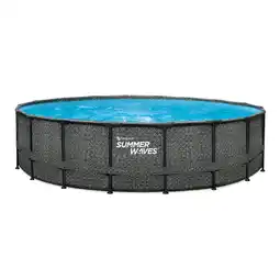 toom Baumarkt Aufstellpool 'Elite Frame' Rattan-Optik grau Ø 549 x 132 cm Angebot