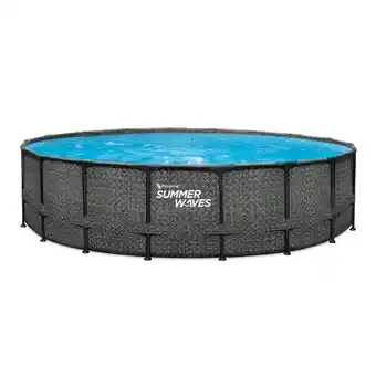 toom Baumarkt Aufstellpool 'Elite Frame' Rattan-Optik grau Ø 549 x 132 cm Angebot