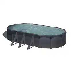 toom Baumarkt GRE Stahlwandpool-Set 'Fidji' 730 x 375 x 120 cm mit Sicherheitsleiter und Sandfilteranlage Angebot