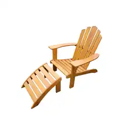 toom Baumarkt Promadino Gartensessel mit Fußablage Holz braun 141 x 76 x 92 cm Angebot