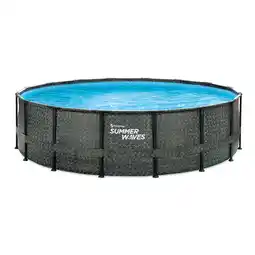 toom Baumarkt Aufstellpool 'Elite Frame' Rattan-Optik grau Ø 488 x 122 cm Angebot
