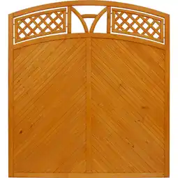 toom Baumarkt andrewex Sichtschutzzaun 'Toulon' mit Bogen 180 x 180/195 cm pinie Angebot