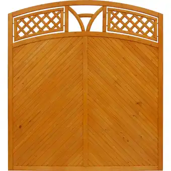 toom Baumarkt andrewex Sichtschutzzaun 'Toulon' mit Bogen 180 x 180/195 cm pinie Angebot