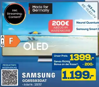 Euronics Berlet SAMSUNG GQ65S93DAT Angebot