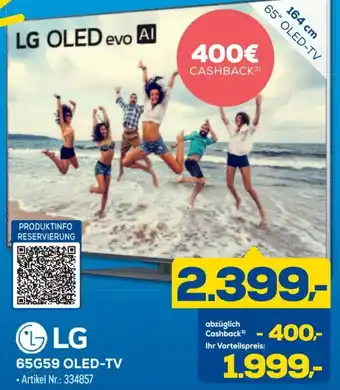 Euronics Berlet LG 65G59 OLED-TV Angebot