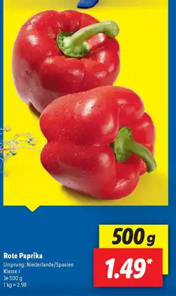 Lidl Rote Paprika Angebot