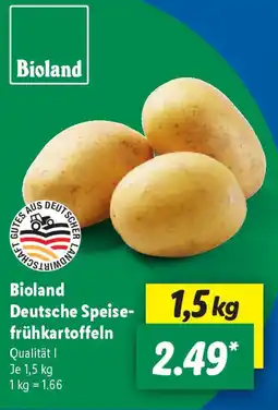 Lidl Bioland Deutsche Speise frühkartoffeln Angebot