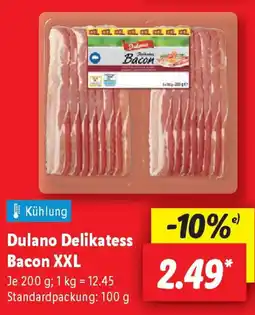 Lidl Dulano Delikatess Bacon XXL Angebot