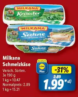 Lidl Milkana Schmelzkäse Angebot