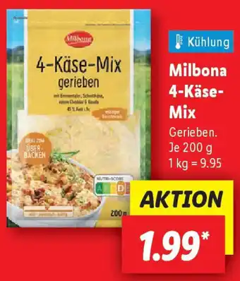 Lidl Milbona 4-Käse- Mix Angebot