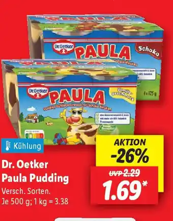 Lidl Dr. Oetker Paula Pudding Angebot