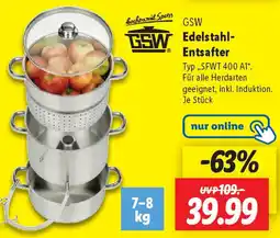 Lidl GSW Edelstahl- Entsafter Angebot