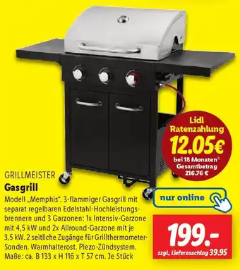 Lidl GRILLMEISTER Gasgrill Angebot