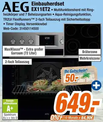 Expert AEG Einbauherdset EX11ET2 Angebot