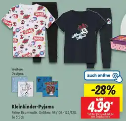 Lidl Kleinkinder-Pyjama Angebot