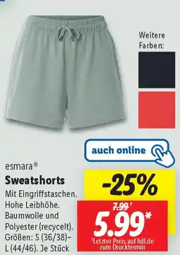 Lidl esmara Sweatshorts Angebot