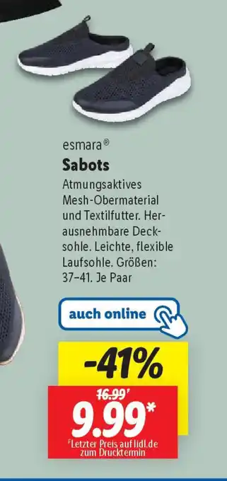 Lidl esmara Sabots Angebot
