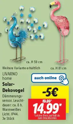 Lidl LIVARNO home Solar- Dekovogel Angebot