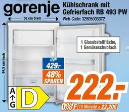 Expert gorenje Kühlschrank mit Gefrierfach RB 493 PW Angebot