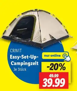 Lidl CRIVIT Easy-Set-Up- Campingzelt Angebot