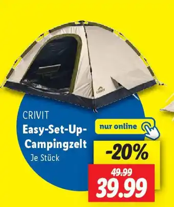 Lidl CRIVIT Easy-Set-Up- Campingzelt Angebot