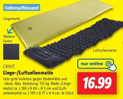 Lidl CRIVIT Liege-/Luftzellenmatte Angebot