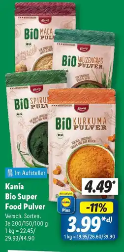 Lidl Kania Bio Super Food Pulver Angebot